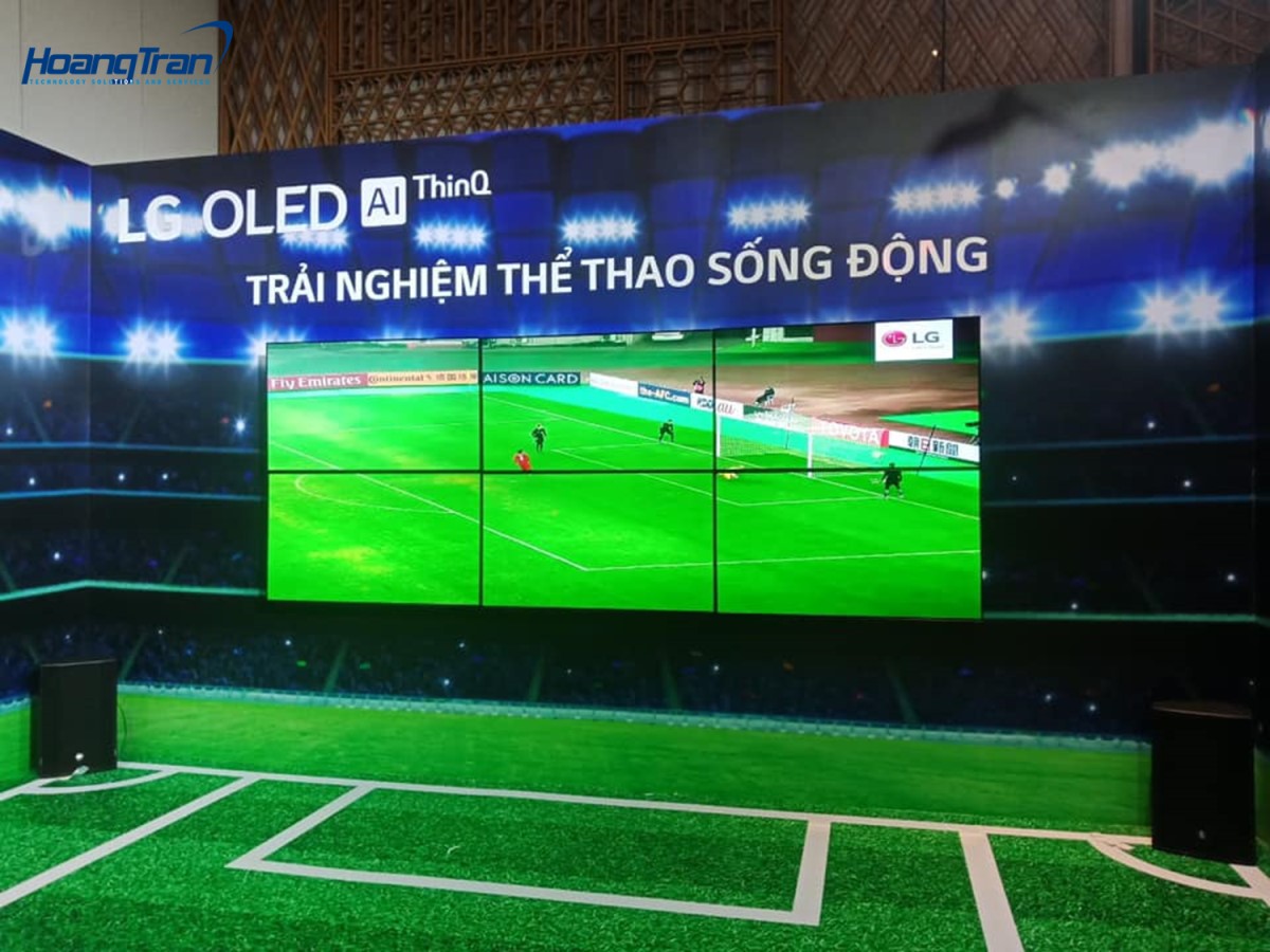 Cho thuê màn hình ghép video wall quảng cáo sự kiện Hoàng Trần event